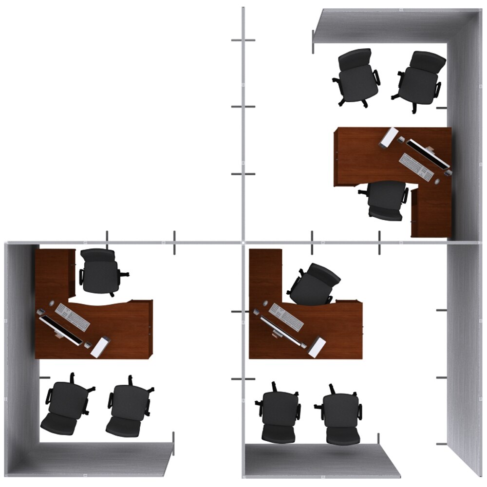 QSEG Office Partition — Tri Office Partition / Full Custom Print